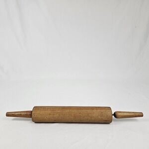 Grannys Vintage Rolling Pin Farmhouse Wooden 17" Baking Pastry Pasta Kitchen